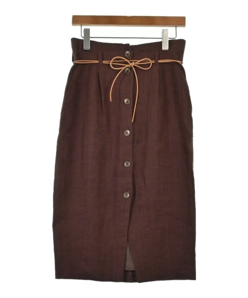 6(ROKU)(ロク)ロング・マキシ丈スカート 茶 サイズ:36(S位)/2200607882063