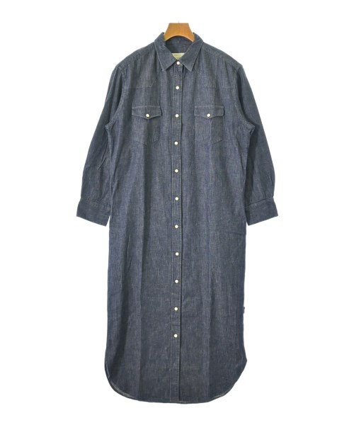 MAISON KITSUNE(メゾンキツネ)シャツワンピース 紺 サイズ:36(S位)/2200687013012