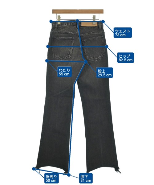 INSCRIRE（アンスクリア）デニムパンツ 黒 サイズ:30(XL位) レディース/2200648360025