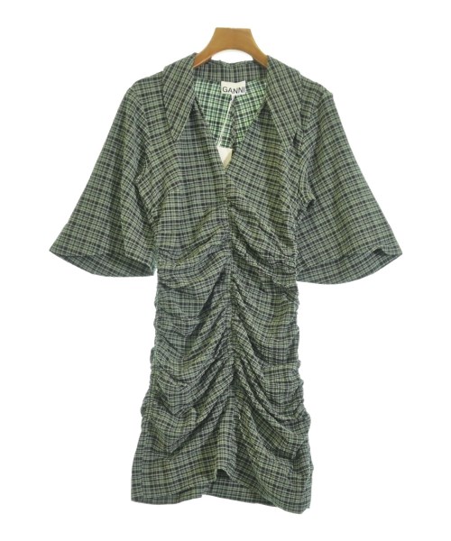 Ganni(ガニー)ワンピース 緑 サイズ:34(XXS位)/2200693957348