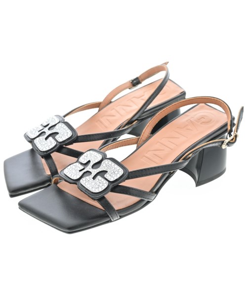 Ganni(ガニー)サンダル 黒 サイズ:EU35(21.5cm位)/2200659161031