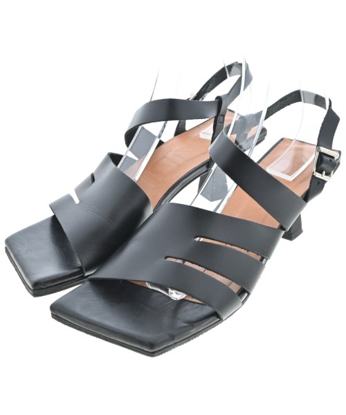 Ganni(ガニー)サンダル 黒 サイズ:EU37(23.5cm位)/2200638053036