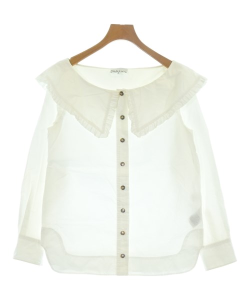 Ganni(ガニー)ブラウス 白 サイズ:34(XS位)/2200666052087