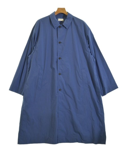 ATON(エイトン)ステンカラーコート 紺 サイズ:4(L位)/2200669624021