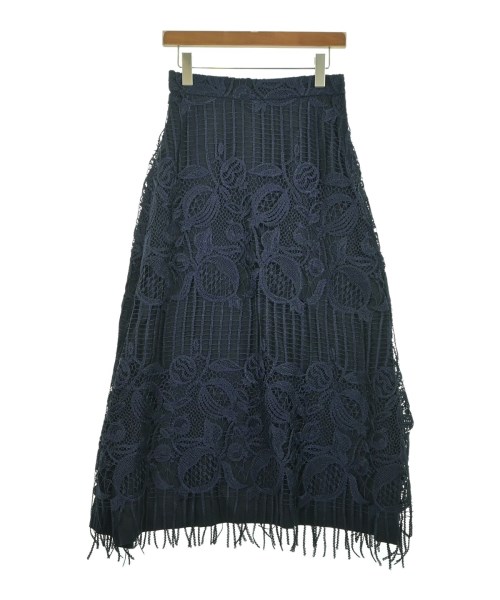 ebure(エブール)ロング・マキシ丈スカート 紺 サイズ:38(M位)/2200631148890