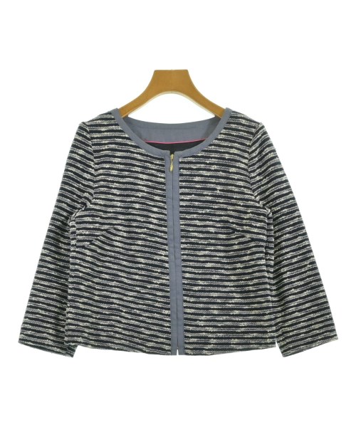 ecruefil(エクリュフィル)ノーカラージャケット 紺 サイズ:M/2200654198032