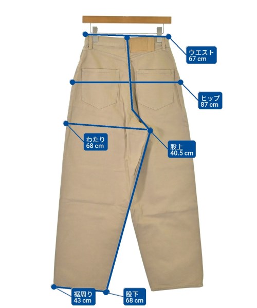 blurhmsROOTSTOCK（ブラームスルーツストック）デニムパンツ ベージュ サイズ:0(XS位) レディース/2200594780519