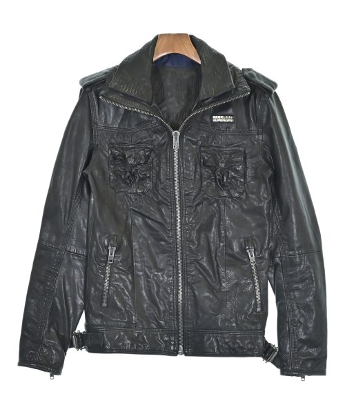 Superdry(スーパードライ)ライダース 黒 サイズ:S/2200684462011