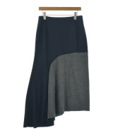 Yohji Yamamoto（ヨウジヤマモト）ひざ丈スカート 紺 サイズ:2(S位) レディース/2200635676184