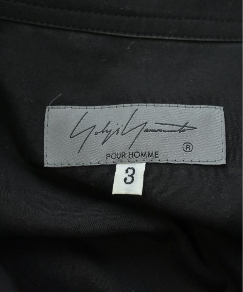 yohji yamamoto POUR HOMME（ヨウジヤマモトプールオム）カジュアルシャツ 黒 サイズ:3(M位) メンズ/2200537046023