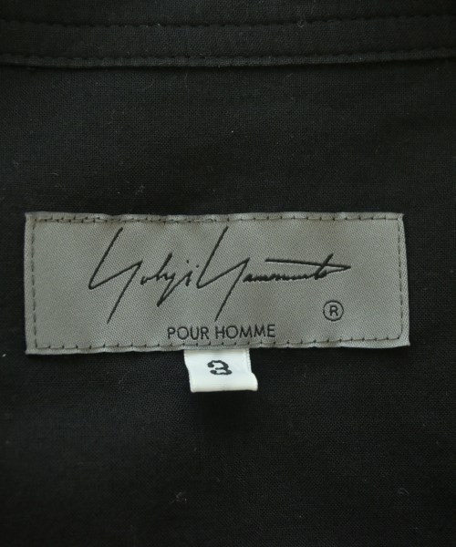 yohji yamamoto POUR HOMME（ヨウジヤマモトプールオム）カジュアルシャツ 黒 サイズ:3(M位) メンズ/2200696477072