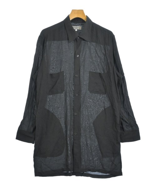 yohji yamamoto POUR HOMME(ヨウジヤマモトプールオム)カジュアルシャツ 黒 サイズ:2(S位)/2200700362028
