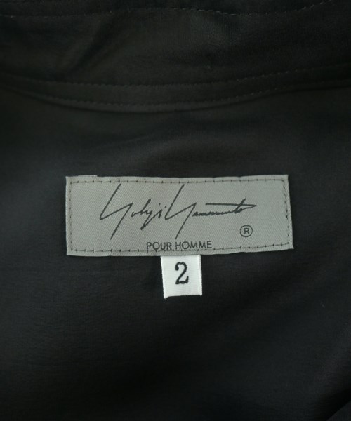 yohji yamamoto POUR HOMME（ヨウジヤマモトプールオム）カジュアルシャツ 黒 サイズ:2(S位) メンズ/2200663294022