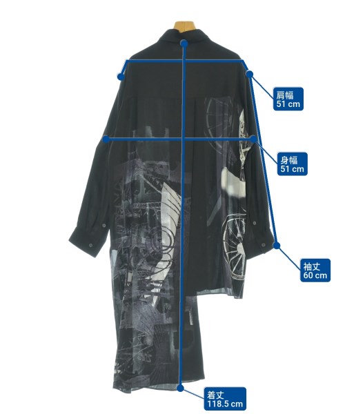yohji yamamoto POUR HOMME（ヨウジヤマモトプールオム）カジュアルシャツ 黒 サイズ:2(S位) メンズ/2200663294022