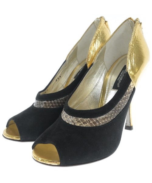 DOLCE&GABBANA(ドルチェアンドガッバーナ)パンプス 黒 サイズ:EU38 1/2(25cm位)/2200456766071
