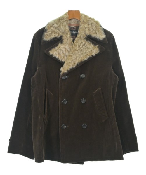 DOLCE&GABBANA(ドルチェアンドガッバーナ)ピーコート 茶 サイズ:M/2200699890403