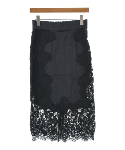 DOLCE&GABBANA(ドルチェアンドガッバーナ)ひざ丈スカート 黒 サイズ:40(M位)/2200653330082