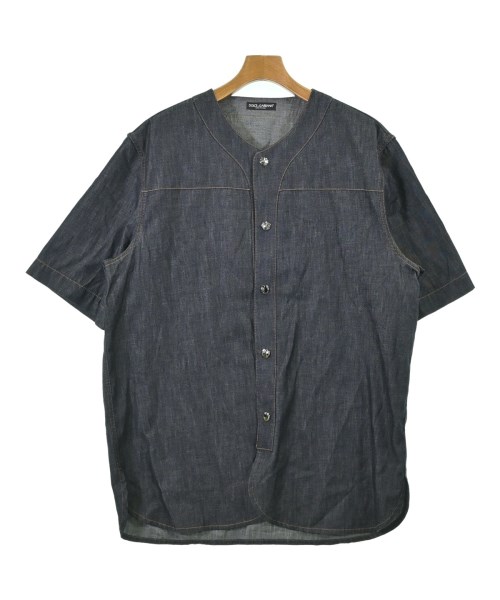 DOLCE&GABBANA(ドルチェアンドガッバーナ)カジュアルシャツ 紺 サイズ:L/2200690451061