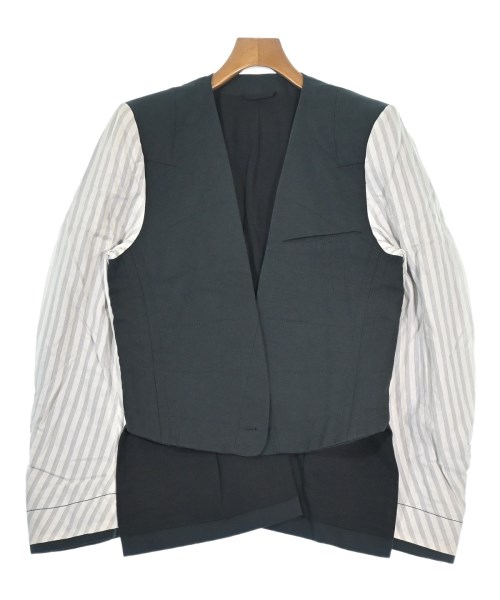 ANN DEMEULEMEESTER(アンドゥムルメステール)ノーカラージャケット 黒 サイズ:M/2200663839087