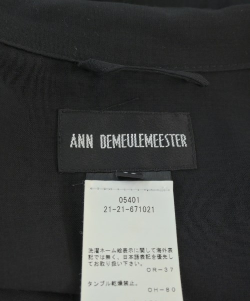 ANN DEMEULEMEESTER（アンドゥムルメステール）カジュアルシャツ 黒 サイズ:36(S位) メンズ/2200688323042