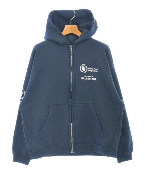 BALENCIAGA(バレンシアガ)パーカー 紺 サイズ:M/2200597013058