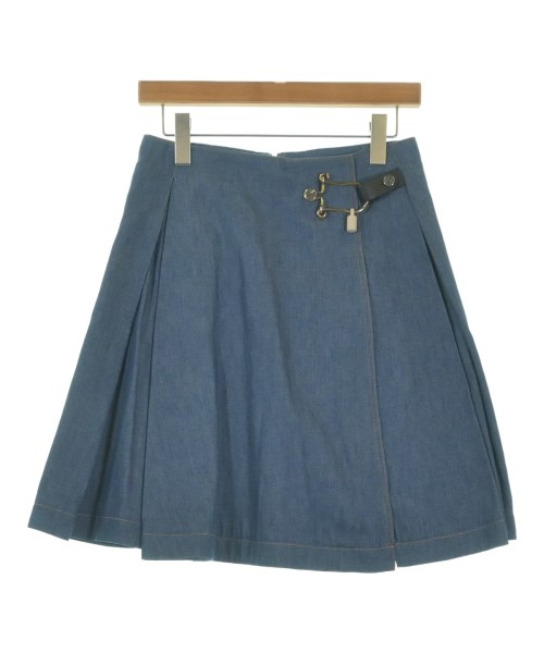 BALENCIAGA(バレンシアガ)ひざ丈スカート 青 サイズ:38(S位)/2200655555032