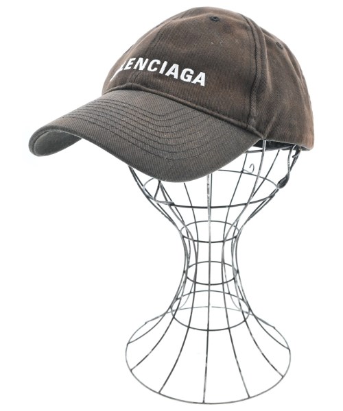BALENCIAGA(バレンシアガ)キャップ 茶 サイズ:L/2200683002034