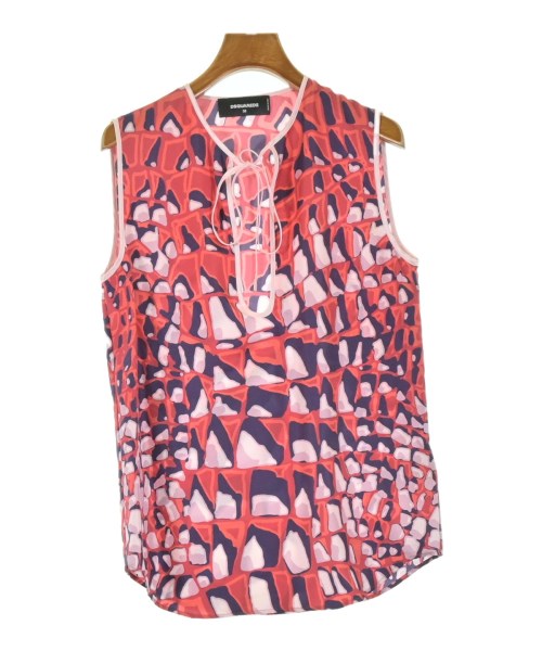 DSQUARED(ディースクエアード)ブラウス 赤 サイズ:38(S位)/2200613599092