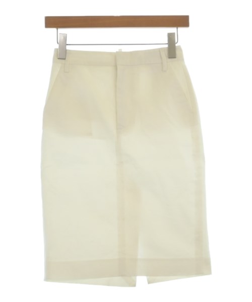DSQUARED(ディースクエアード)ひざ丈スカート 白 サイズ:38(S位)/2200650660144