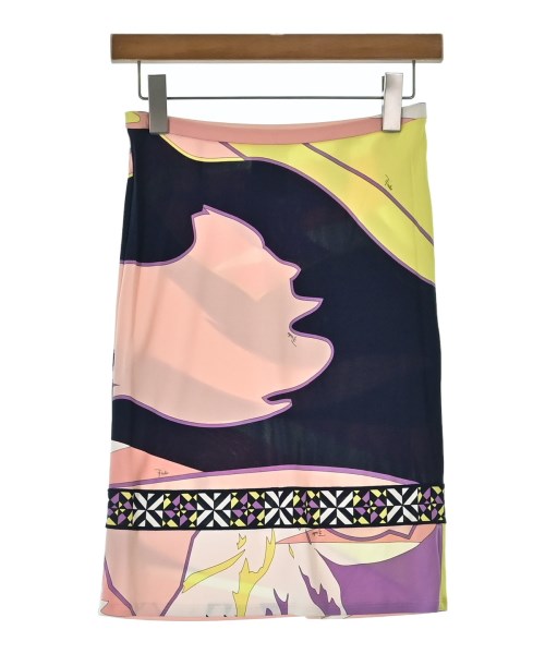 EMILIO PUCCI(エミリオプッチ)ひざ丈スカート 紺 サイズ:38(S位)/2200669412116