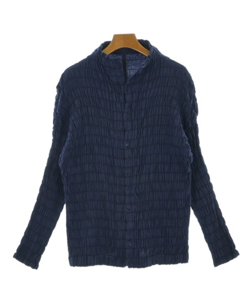 ISSEY MIYAKE(イッセイミヤケ)カジュアルシャツ 紺 サイズ:2(M位)/2200666978080