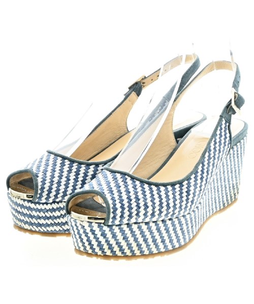 JIMMY CHOO(ジミーチュー)サンダル 青 サイズ:36(22.5cm位)/2200478868081