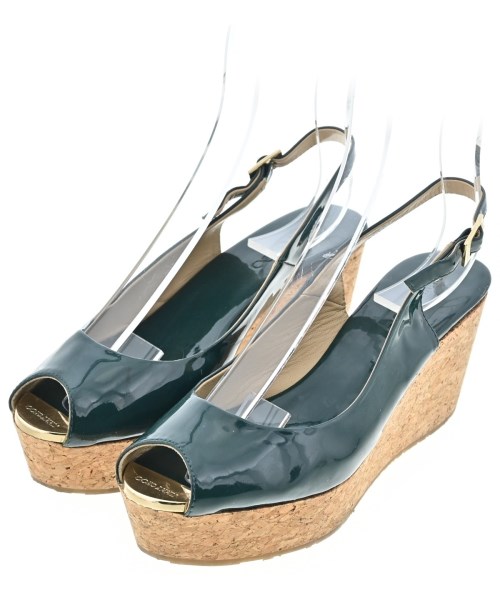 JIMMY CHOO(ジミーチュー)サンダル 緑 サイズ:EU36 1/2(23cm位)/2200598194282