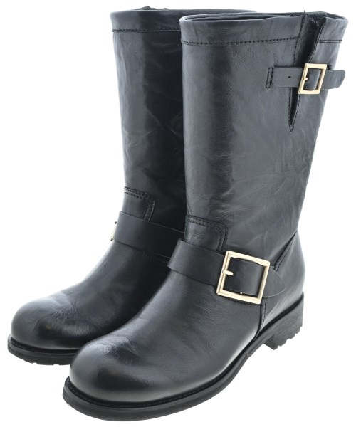 JIMMY CHOO(ジミーチュー)ブーツ 黒 サイズ:EU37(23.5cm位)/2200653138053