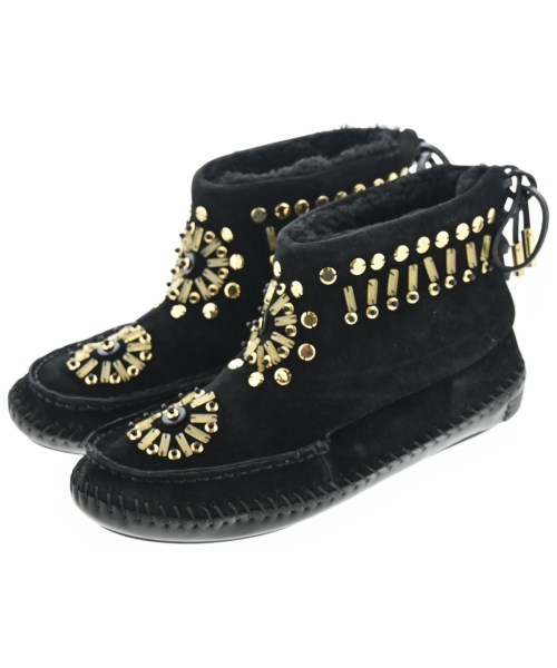 TORY BURCH(トリーバーチ)モカシン/デッキシューズ 黒 サイズ:US8(25cm位)/2200696231315