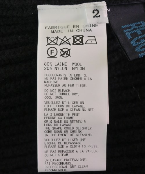 REGULATION Yohji Yamamoto（レギュレーションヨウジヤマモト）ニット・セーター 黒 サイズ:2(S位) レディース/2200484226011