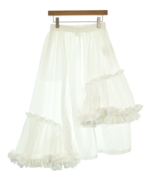 noir kei ninomiya(ノワール　ケイ　ニノミヤ)ひざ丈スカート 白 サイズ:S/2200607623017