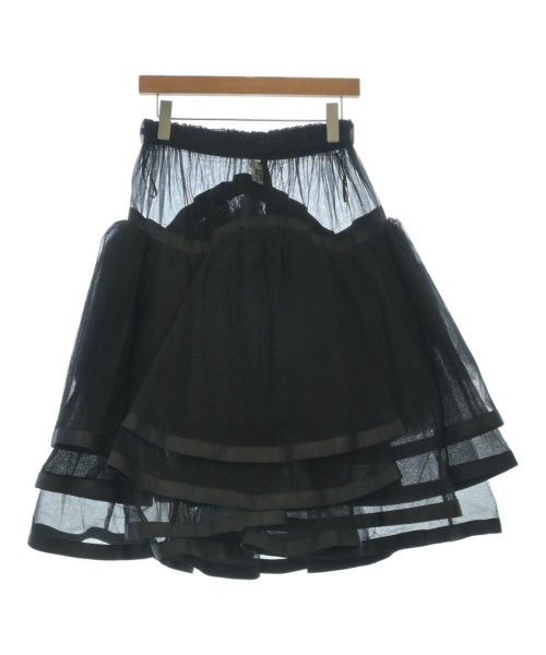 noir kei ninomiya(ノワール　ケイ　ニノミヤ)ひざ丈スカート 黒 サイズ:XS/2200659109095