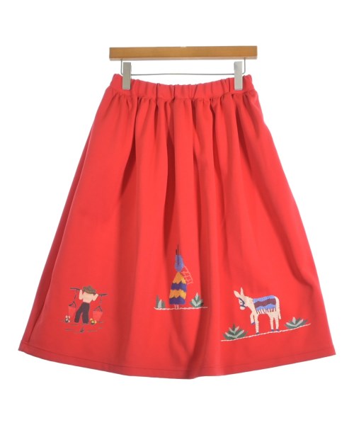 COMME des GARCONS GIRL(コムデギャルソンガール)ひざ丈スカート 赤 サイズ:S/2200623260029