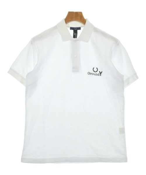 Ground Y(グラウンド　ワイ)ポロシャツ 白 サイズ:38(M位)/2200645416015