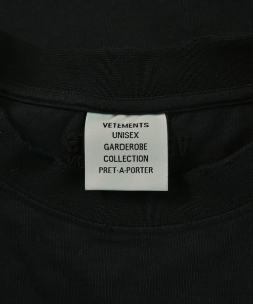 VETEMENTS（ヴェトモン）Tシャツ・カットソー 黒 サイズ:L メンズ/2200665795084