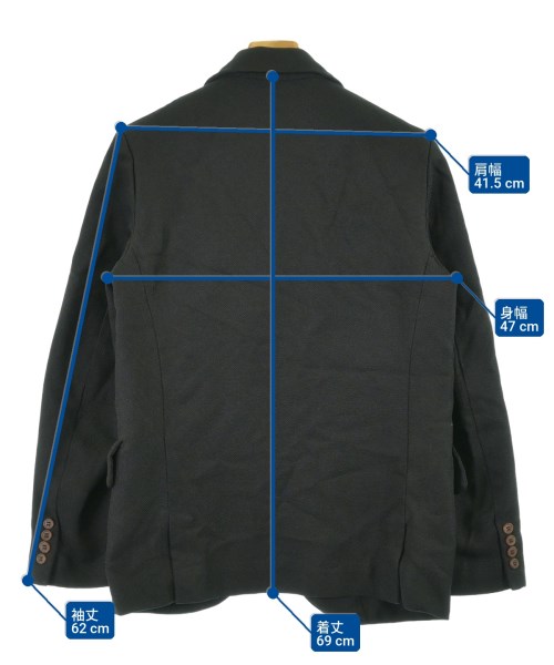 COMME des GARCONS HOMME DEUX（コムデギャルソンオムドゥ）カジュアルジャケット 黒 サイズ:XS メンズ/2200706486025