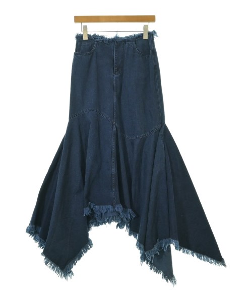 MARQUES' ALMEIDA（マルケス　アルメイダ）ロング・マキシ丈スカート 紺 サイズ:6(M位) レディース/2200664239053