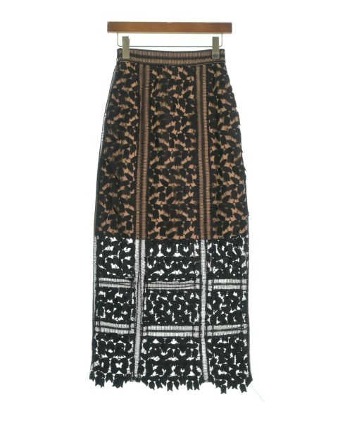 self-portrait(セルフポートレイト)ロング・マキシ丈スカート 黒 サイズ:8(S位)/2200604854216