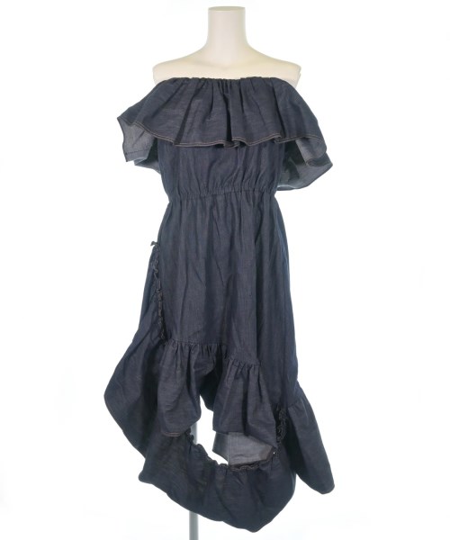 rokh(ロク)ワンピース 紺 サイズ:36(S位)/2200625300075