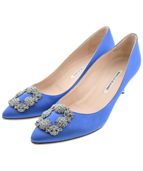 MANOLO BLAHNIK(マノロ　ブラニク)パンプス 青 サイズ:EU39(25.5cm位)/2200666350176