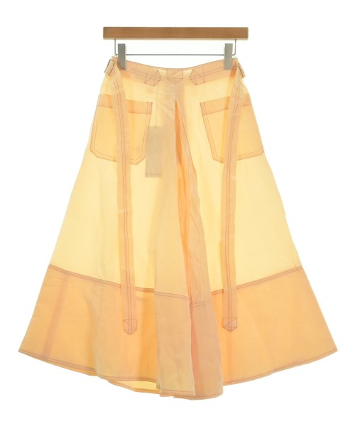 MARNI(マルニ)ひざ丈スカート オレンジ サイズ:36(XS位)/2200647100158