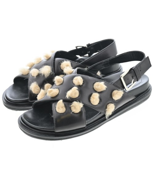 MARNI(マルニ)サンダル 黒 サイズ:EU37(23.5cm位)/2200684388076