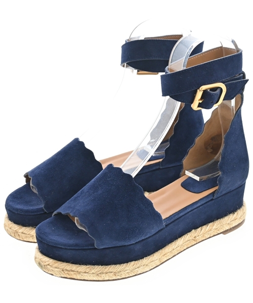 Chloe(クロエ)サンダル 紺 サイズ:EU36(22.5cm位)/2200661572047