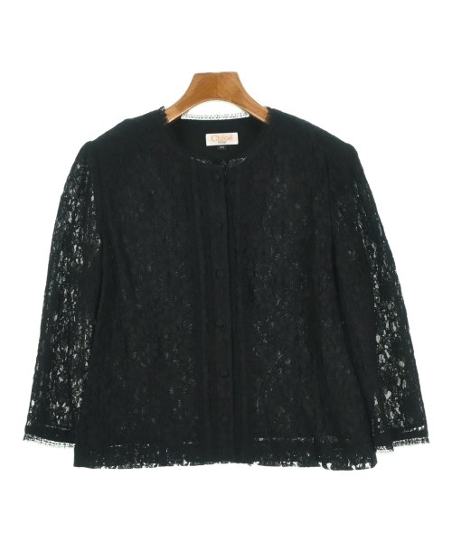 Chloe(クロエ)ノーカラージャケット 黒 サイズ:15R(L位)/2200683486018
